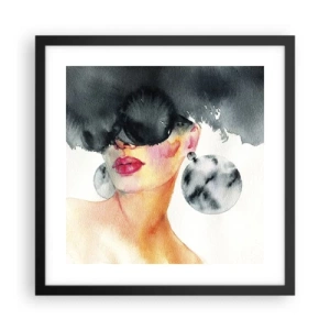 Poster în ramă neagră - Secretul eleganței - 40x40 cm