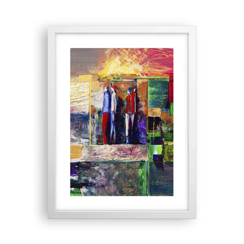 Poster în ramă albă - Relații și emoții - 30x40 cm