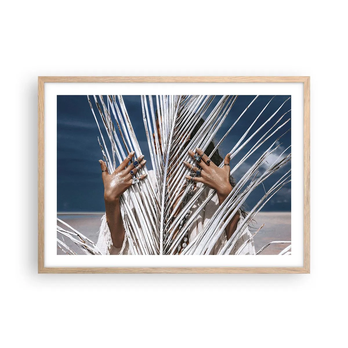 Poster în ramă de stejar deschis - Prietena șamanului? - 70x50 cm