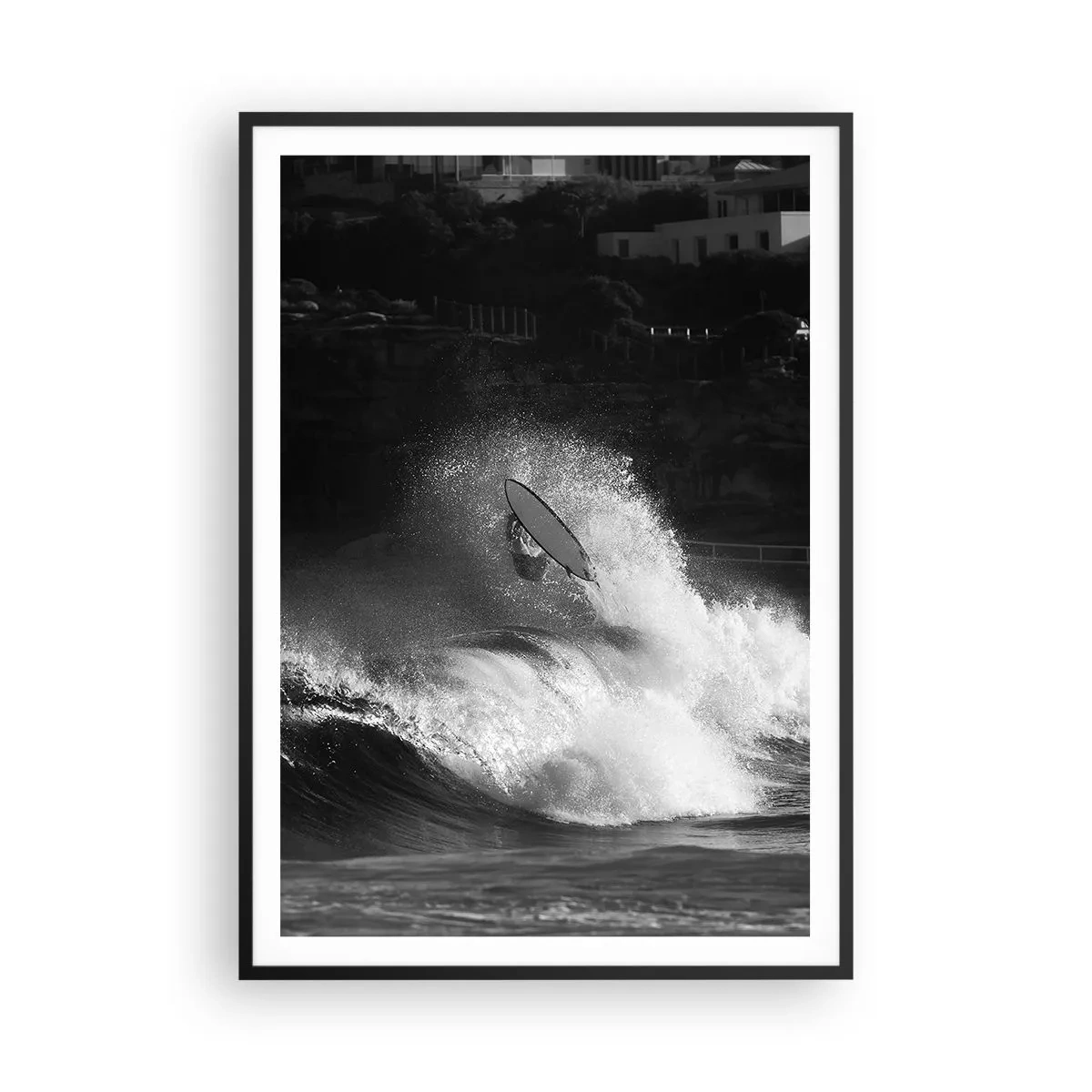 Poster în ramă neagră - Provocare acceptată! - 70x100 cm