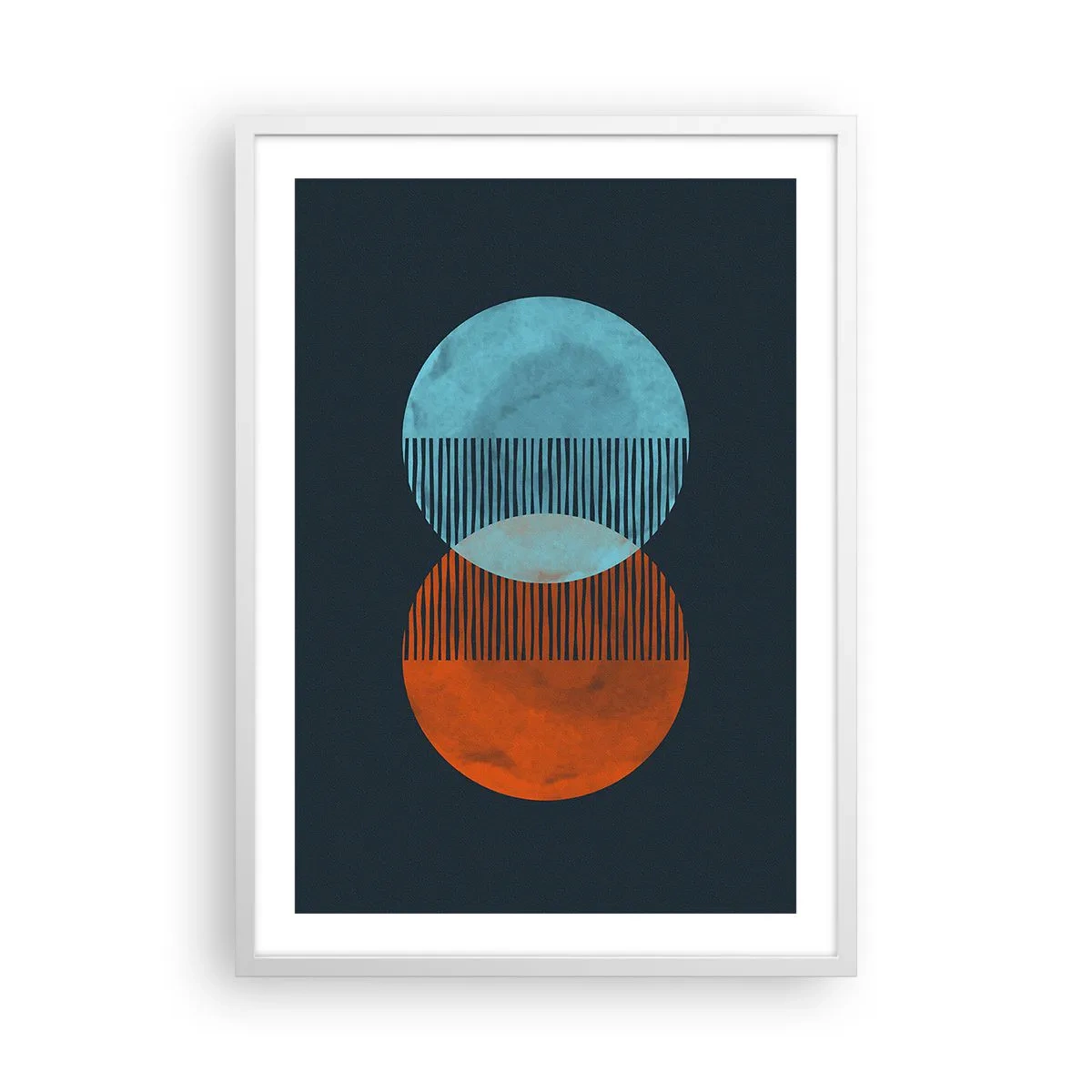 Poster în ramă albă - Fantezie astronomică - 50x70 cm