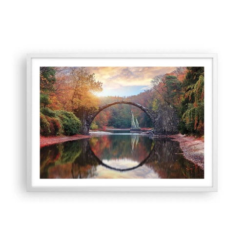 Poster în ramă albă - De cealaltă parte a oglinzii - 70x50 cm