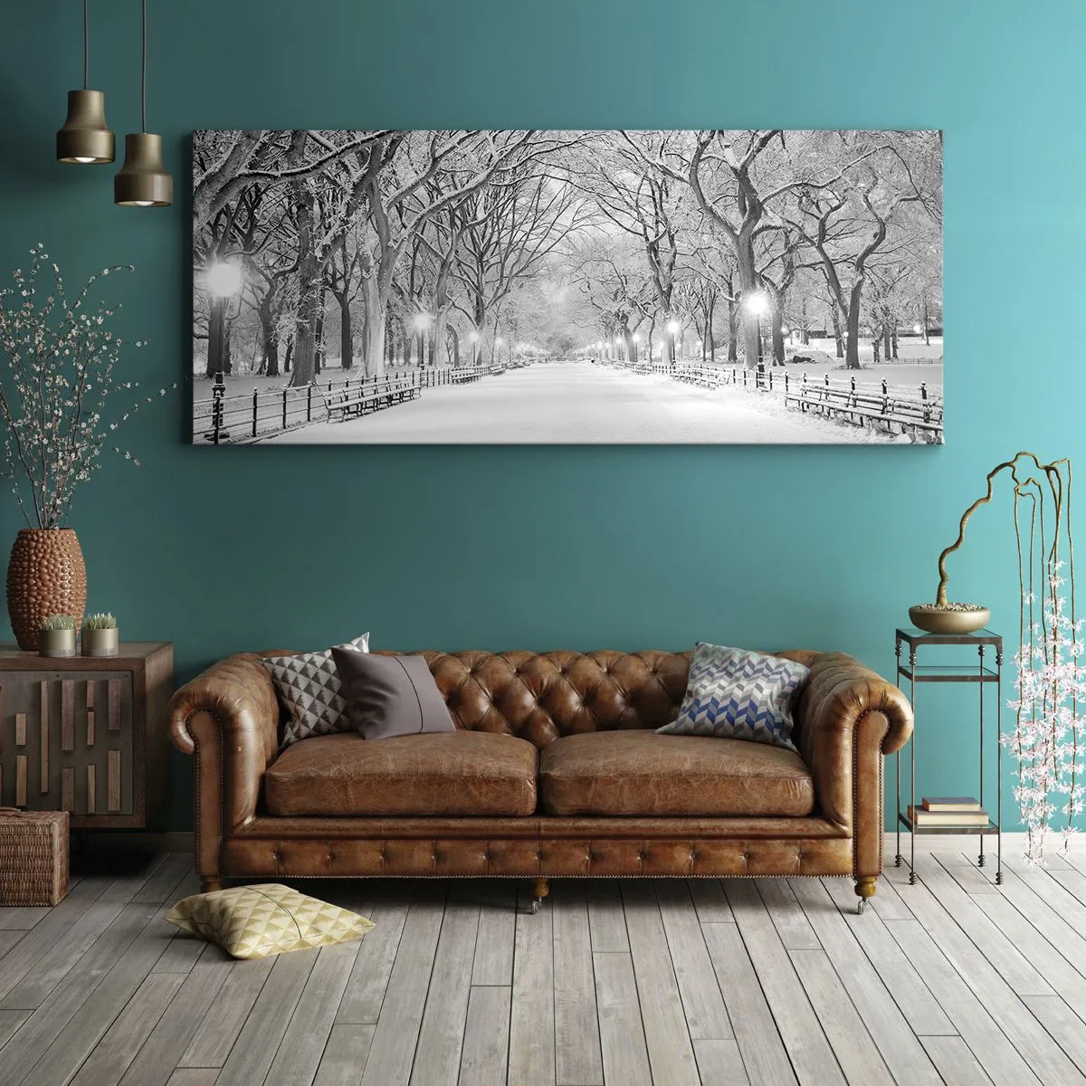 Tablou pe pânză - Cele patru anotimpuri – iarna - 100x40 cm