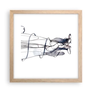 Poster în ramă de stejar deschis - Un studiu al atingerii - 30x30 cm