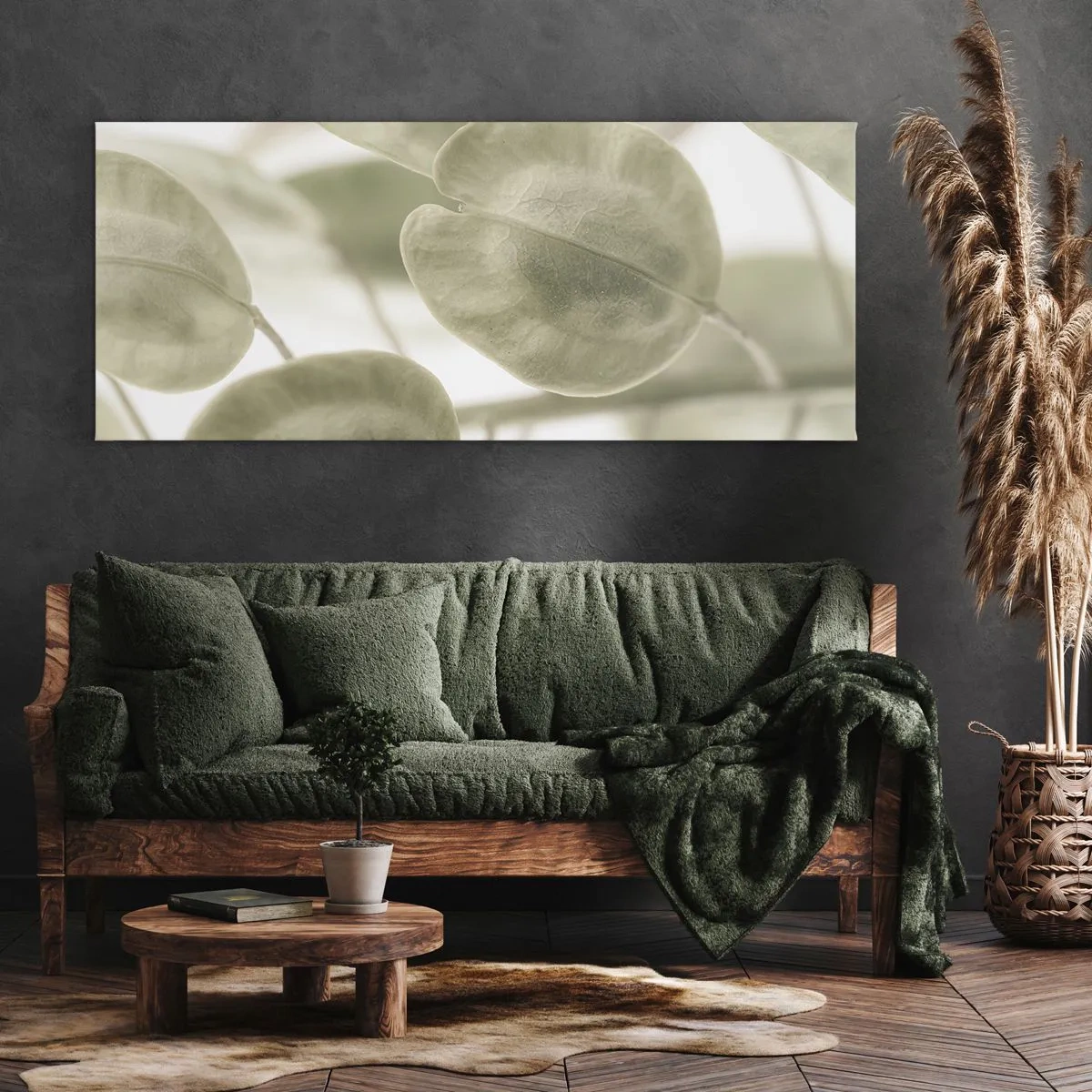 Tablou pe pânză - La început au fost frunzele... - 100x40 cm