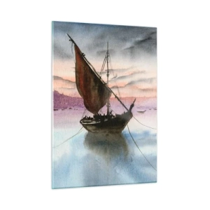 Tablou pe sticlă - O seară în port - 50x70 cm
