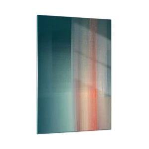 Tablou pe sticlă - Abstracție: unde de lumină - 50x70 cm