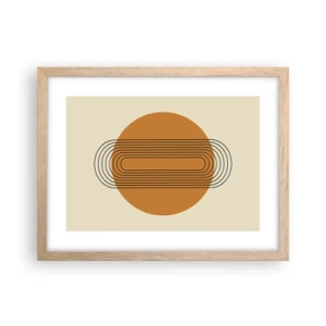 Poster în ramă de stejar deschis - Planul perfect - 40x30 cm