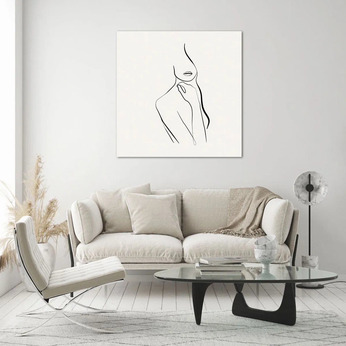 Tablou pe sticlă - Val de melancolie - 70x70 cm