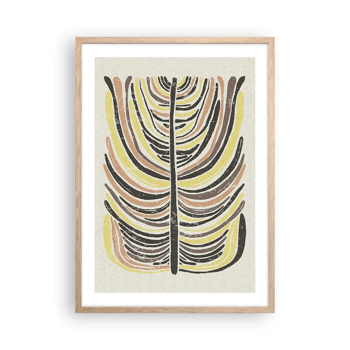 Poster în ramă de stejar deschis - Abstracția plină de viață - 50x70 cm