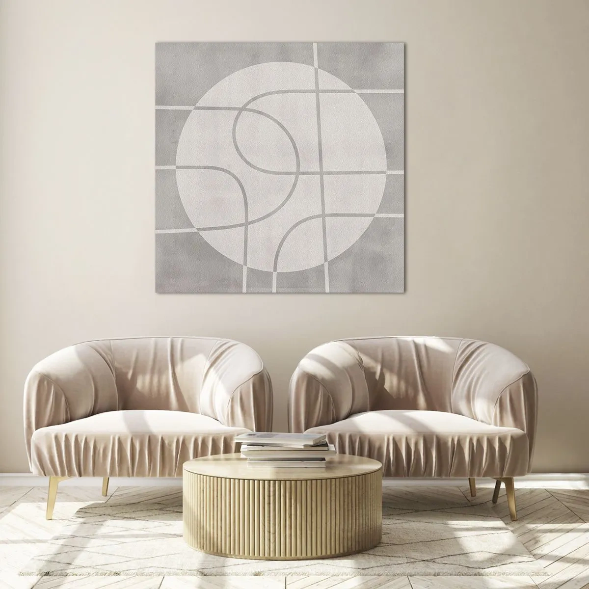 Tablou pe sticlă - Circular și drept înainte - 70x70 cm