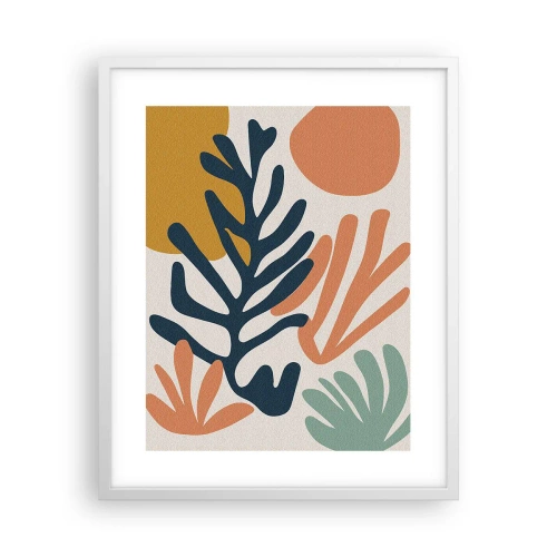 Poster în ramă albă - Mări de corali - 40x50 cm