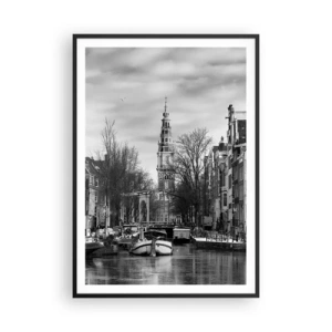 Poster în ramă neagră - Amsterdam vibes - 70x100 cm