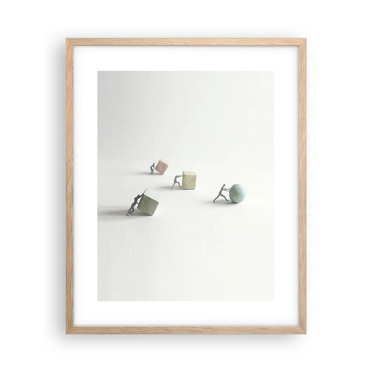 Poster în ramă de stejar deschis - Viața însăși - 40x50 cm