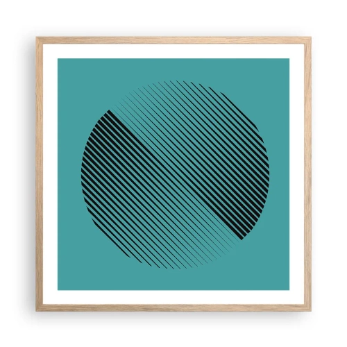 Poster în ramă de stejar deschis - Cercul - o variație geometrică - 60x60 cm