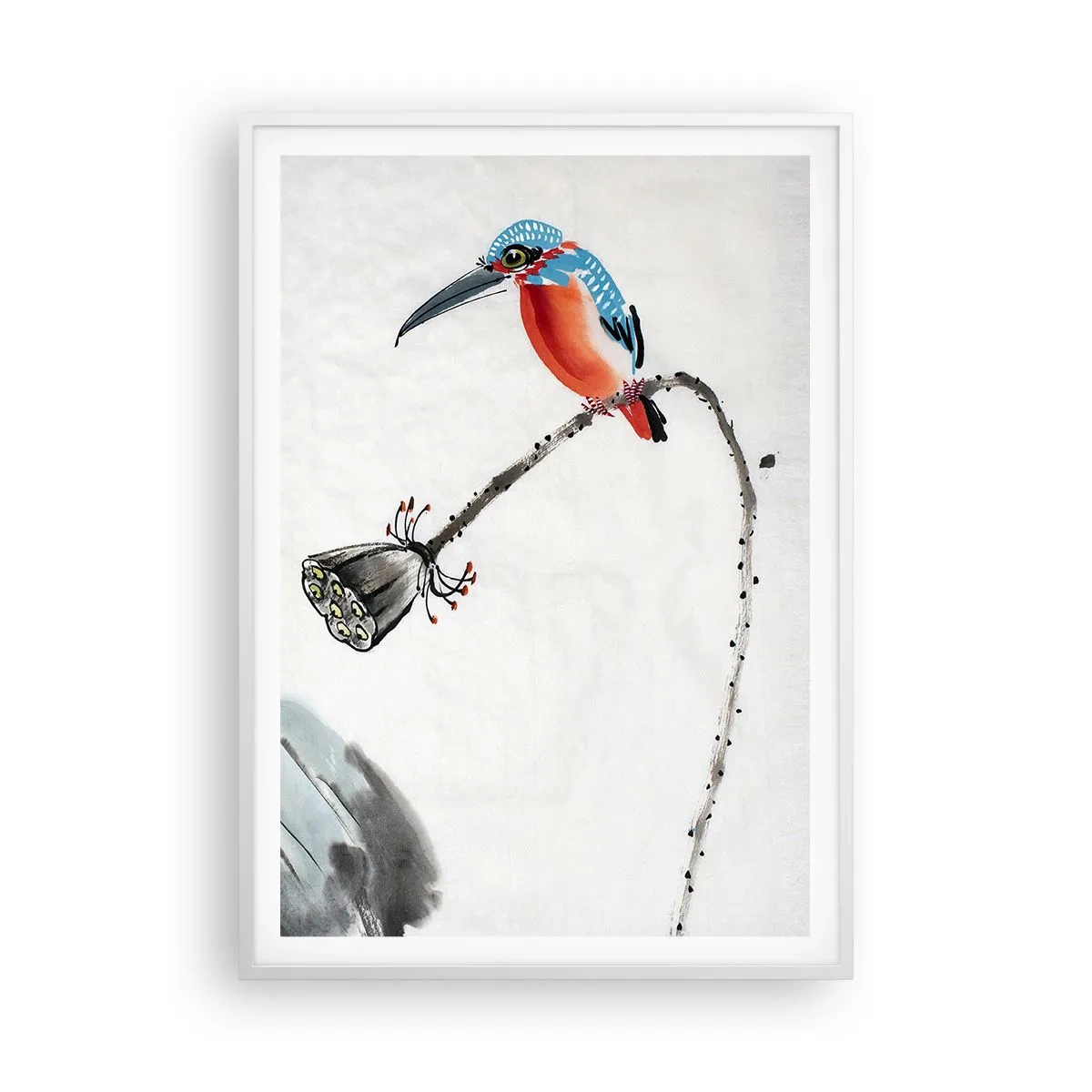 Poster în ramă albă - Viața de pajiște - 70x100 cm