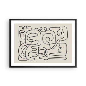 Poster în ramă neagră - Pe traseu - 70x50 cm
