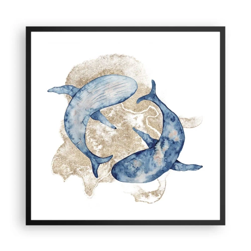 Poster în ramă neagră - Prietenie sau iubire? - 60x60 cm