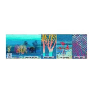 Mostră tapet Premium Canvas - Un peisaj pieptănat - Peisaj, pădure, Abstracția - 100x30 cm