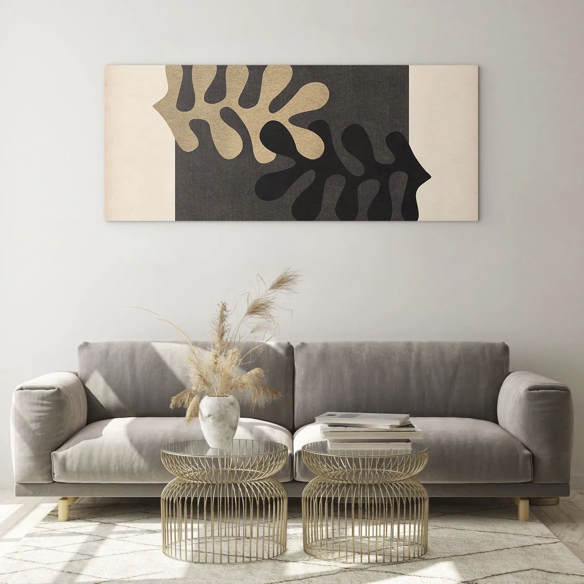 Tablou pe sticlă - Absență și completare - 120x50 cm