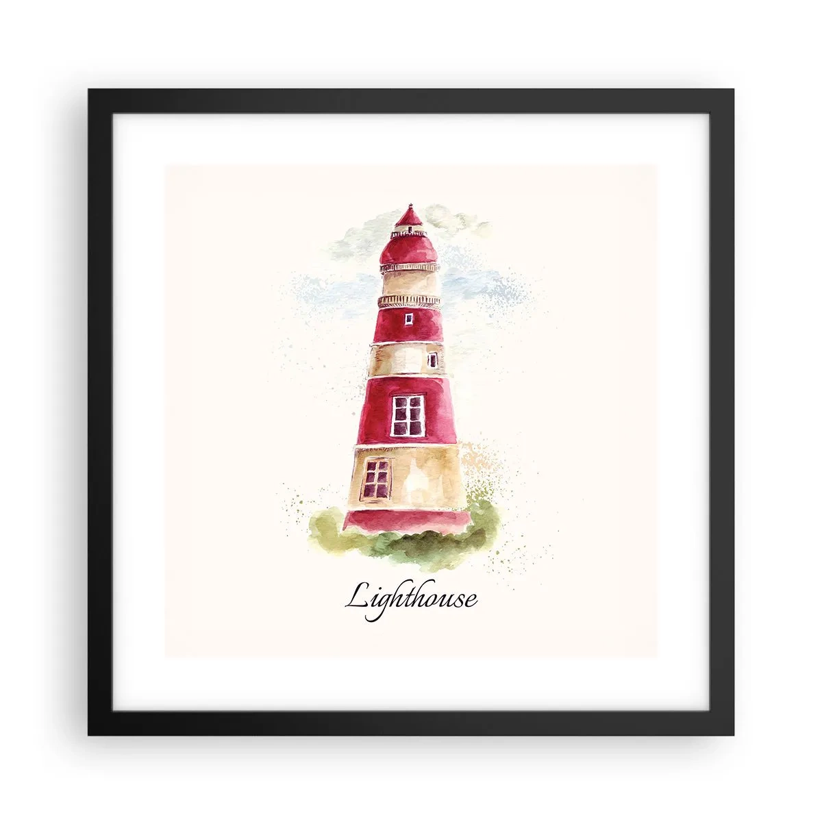 Poster în ramă neagră - Întotdeauna vreme bună - 40x40 cm