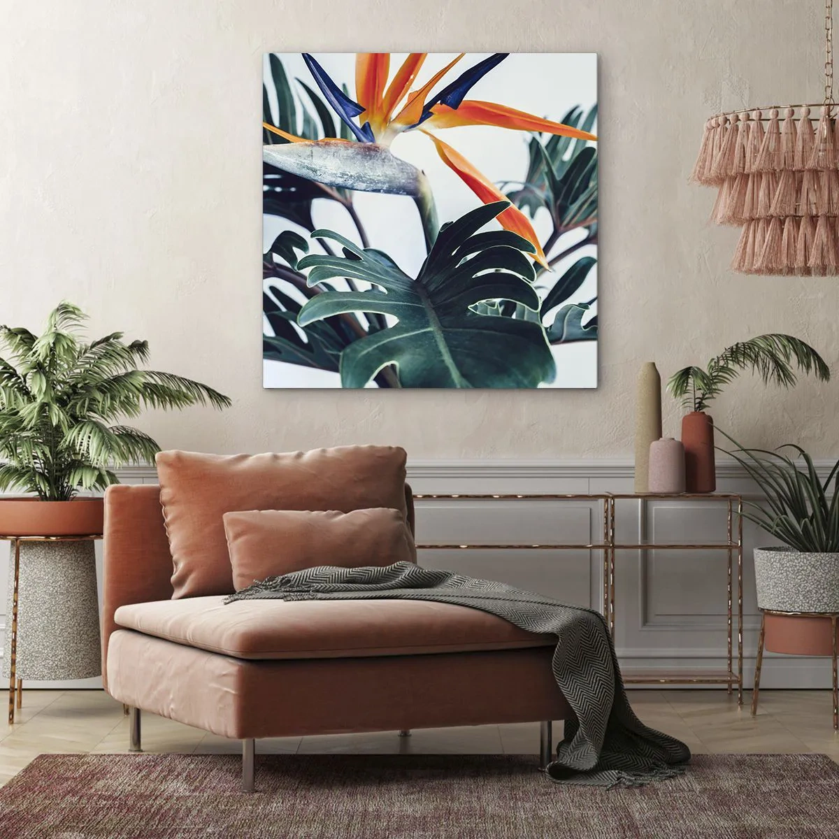 Tablou pe pânză - Tufiș sau pasăre? - 70x70 cm