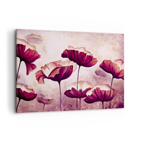 Tablou pe pânză - Fulgi roșii și albi - 100x70 cm