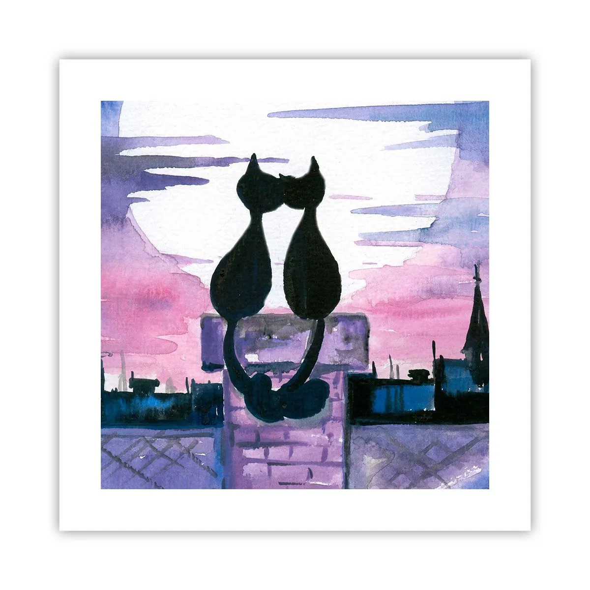 Poster - Rendez-vous sub lună - 40x40 cm