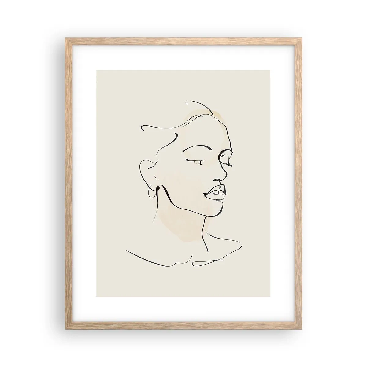 Poster în ramă de stejar deschis - Cu o linie sigură - 40x50 cm