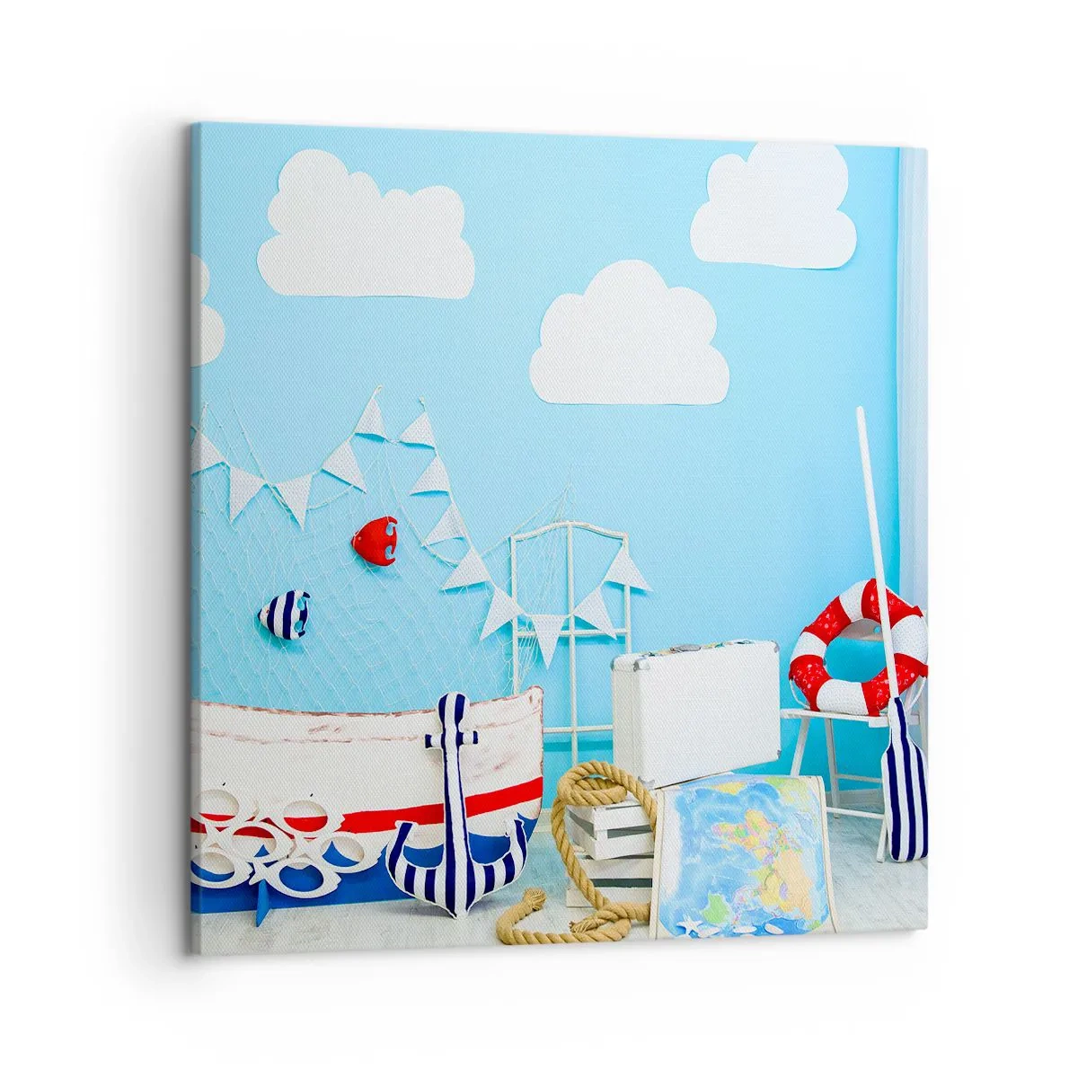 Tablou pe pânză - Dorința copilărească de aventură - 50x50 cm