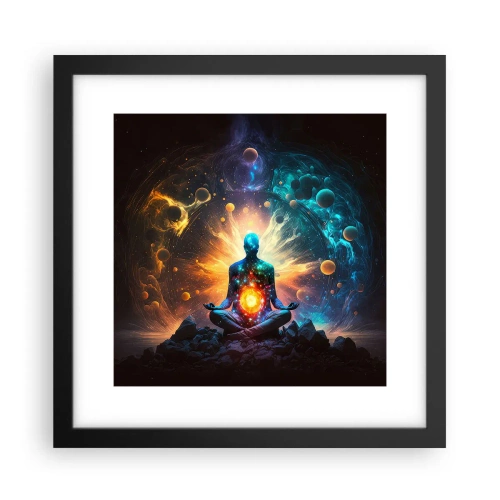 Poster în ramă neagră - Liniște cosmică - 30x30 cm
