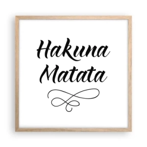 Poster în ramă de stejar deschis - Cel mai bun sfat - 50x50 cm