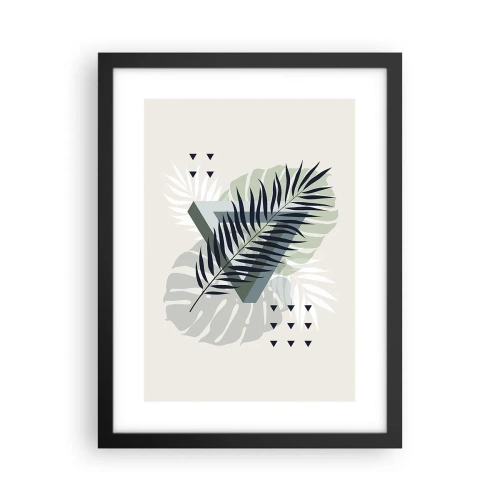 Poster în ramă neagră - Natura și geometria - două ordine? - 30x40 cm