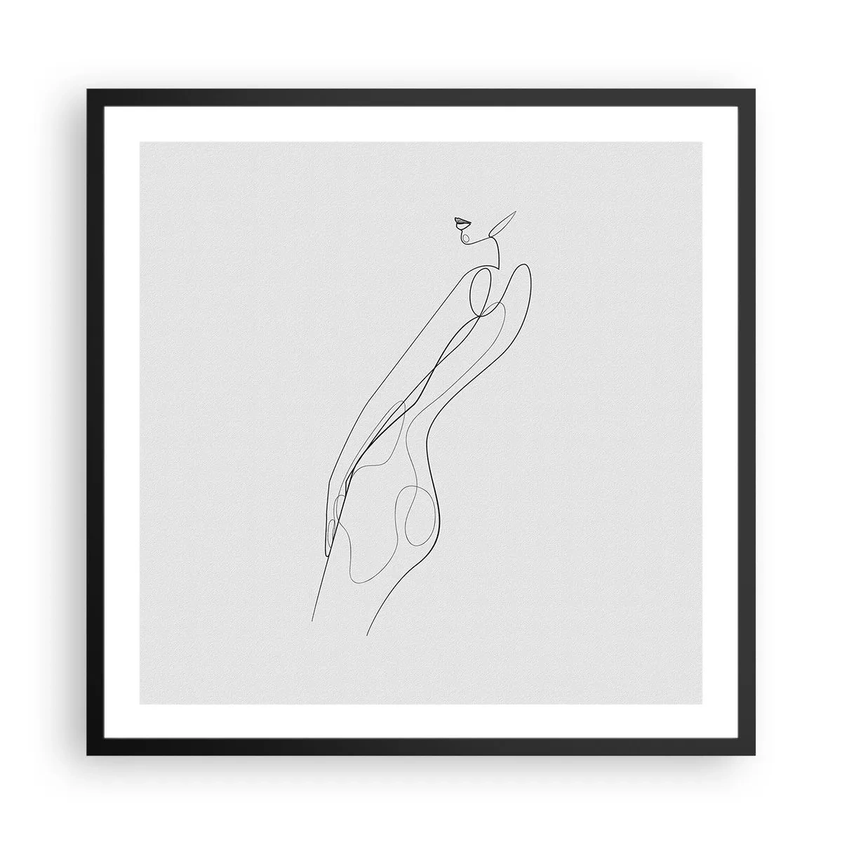 Poster în ramă neagră - Abia o promisiune - 60x60 cm