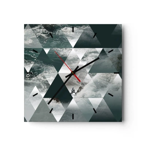 Ceas de perete - Ceas pe sticlă - O perspectivă de cristal - 40x40 cm