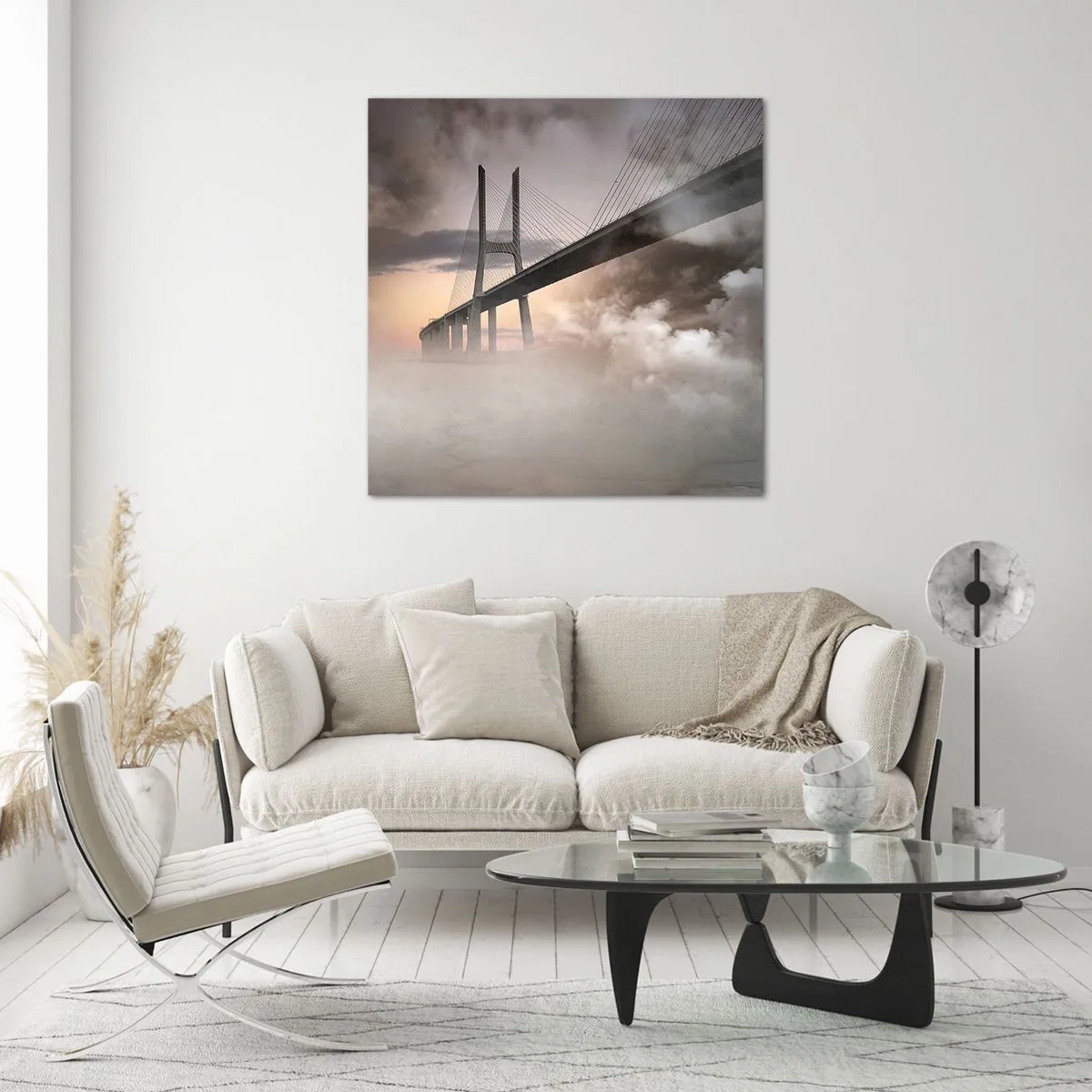 Tablou pe sticlă - Lângă un râu care nu există - 30x30 cm