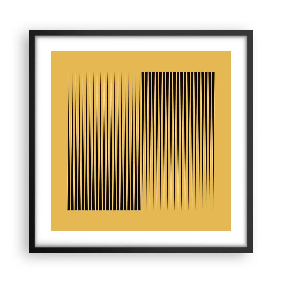 Poster în ramă neagră - Pătratul contrariilor - 50x50 cm