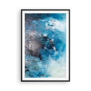 Poster în ramă neagră - Rapsodie albastră - 61x91 cm