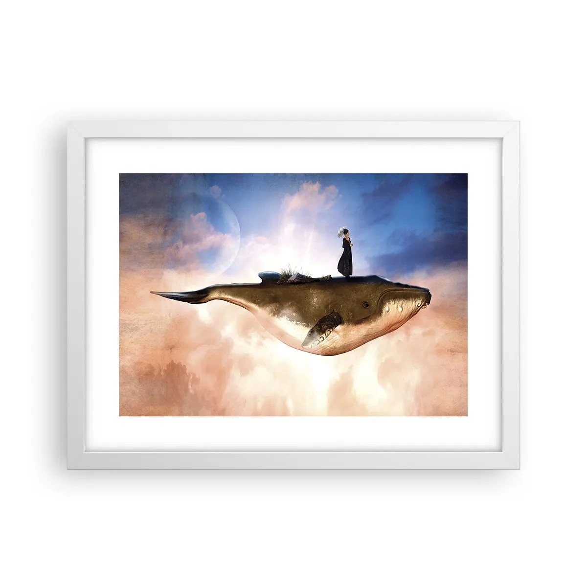Poster în ramă albă - O călătorie suprarealistă - 40x30 cm