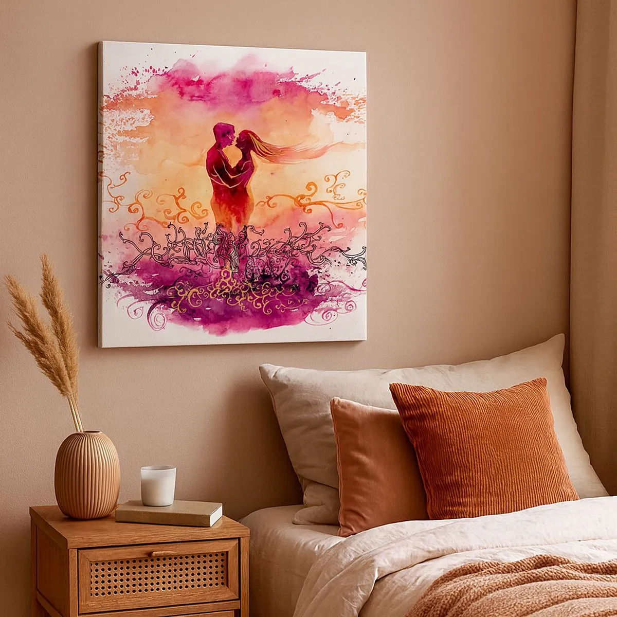 Tablou pe pânză - De o singură inimă! Am nevoie de atât de puțin.. - 30x30 cm