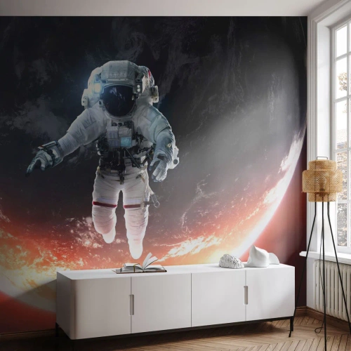Tapet Autoadeziv Deluxe Sticker - Pot să mai stau un pic? - Astronaut, Cosmos, Cosmonaut - 400x280 cm