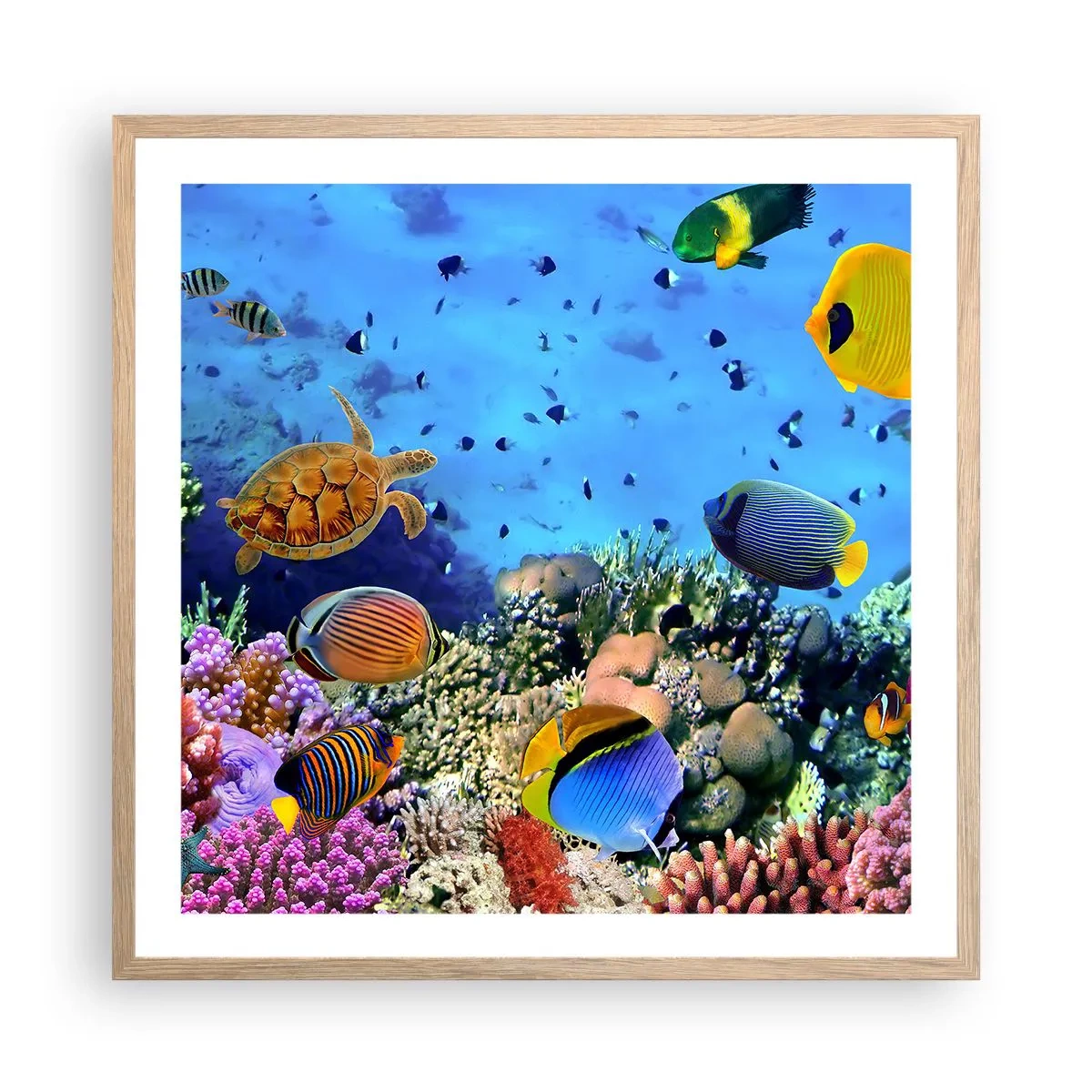 Poster în ramă de stejar deschis - Și ce știm noi despre viață... - 60x60 cm