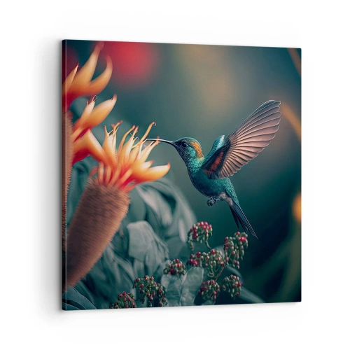 Tablou pe pânză - Viață cu adevărat colorată - 60x60 cm