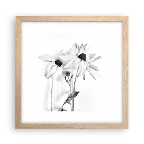 Poster în ramă de stejar deschis - Nimeni nu vrea să fie singur - 30x30 cm