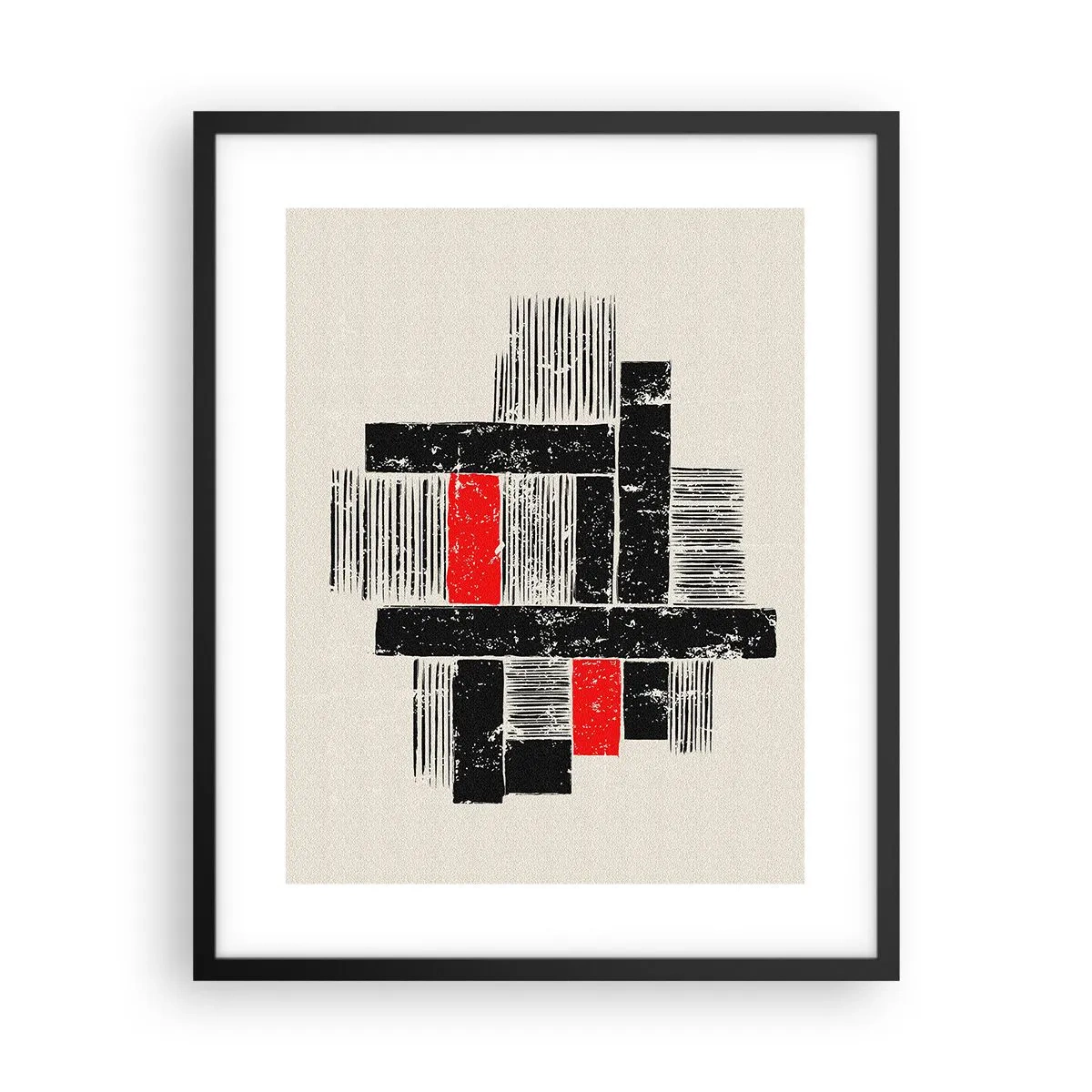Poster în ramă neagră - Roșu și negru - 40x50 cm