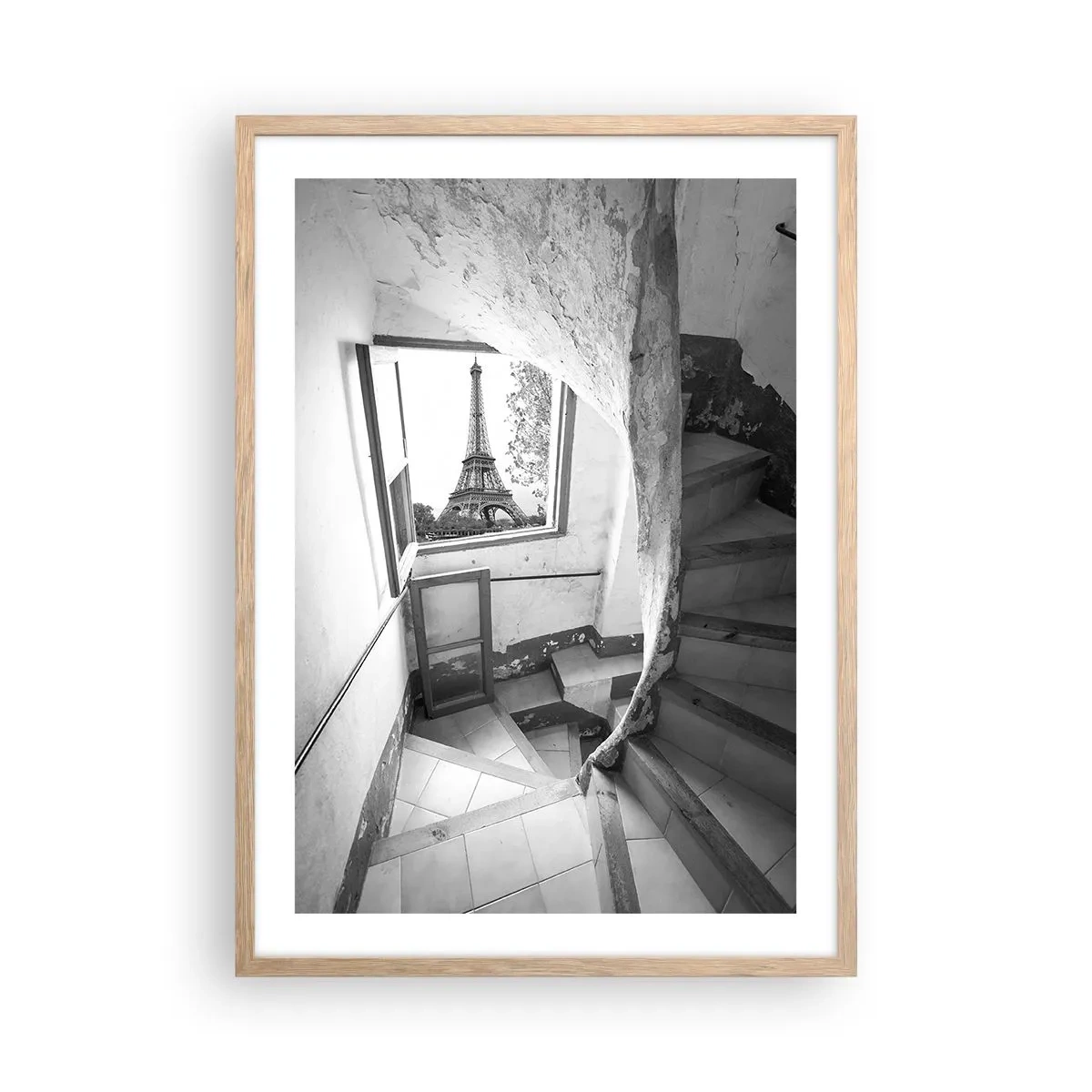 Poster în ramă de stejar deschis - Ce priveliște! - 50x70 cm