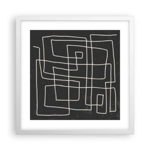 Poster în ramă albă - Nu atât de simplu - 40x40 cm