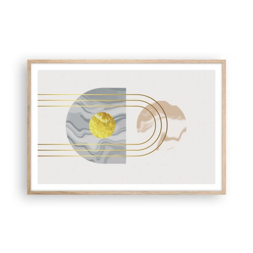 Poster în ramă de stejar deschis - Lumină și strălucire - 91x61 cm