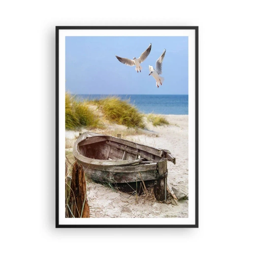 Poster în ramă neagră - Scăldate în vânt - 70x100 cm