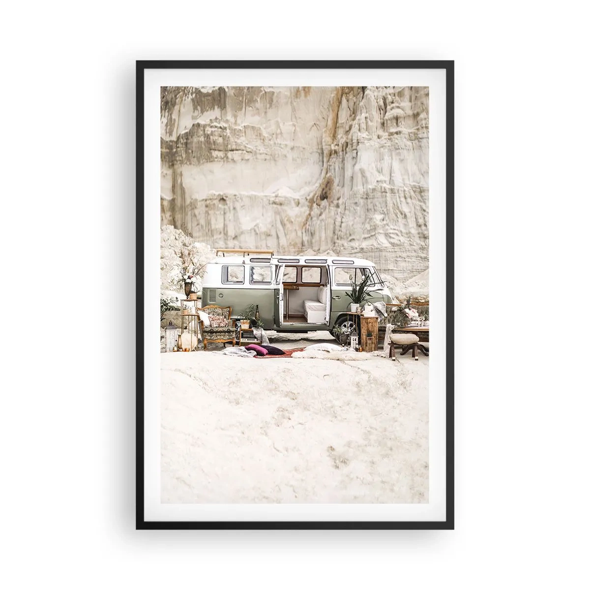 Poster în ramă neagră - Să înceapă călătoria - 61x91 cm
